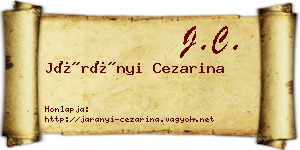 Járányi Cezarina névjegykártya
